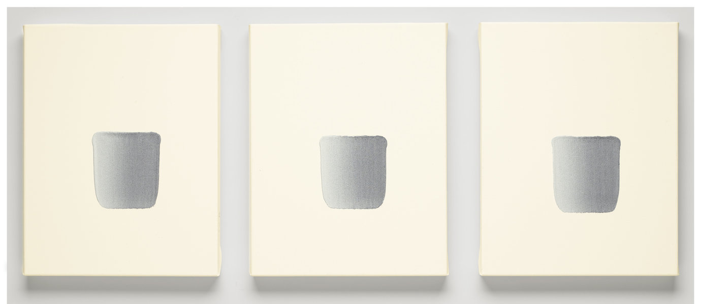 , 2008. Oil on canvas, 16-1/8" x 43" (41 cm x 109.2 cm), overall installed
16-1/8" x 13" (41 cm x 33 cm), 3 canvases, each.