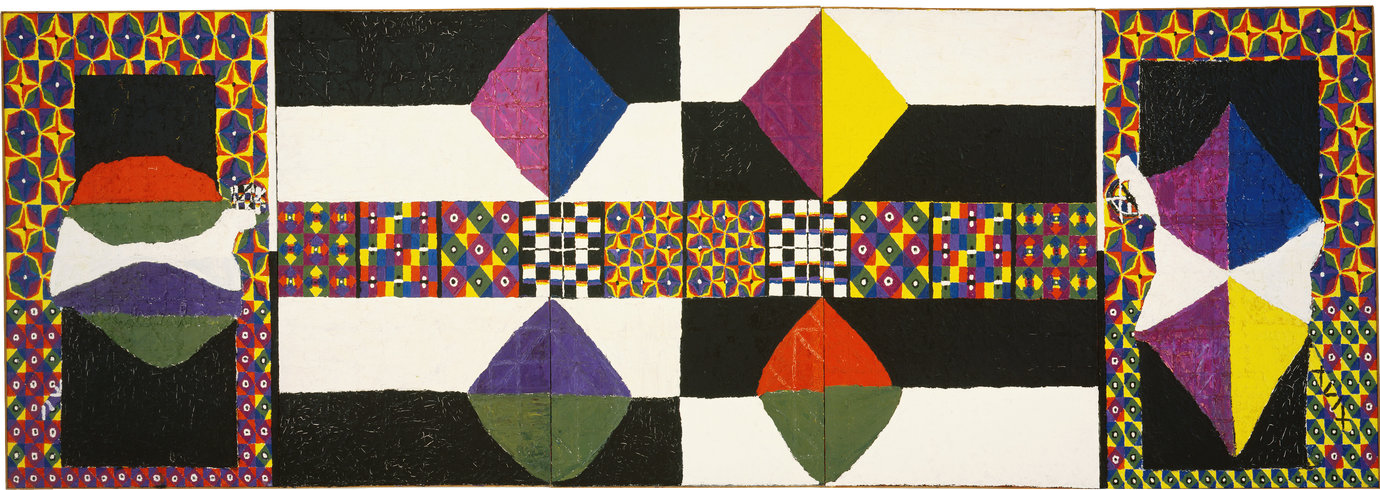 , 1959. Oil on canvas, overall: 6' 8" x 19' 2" (2.03 m x 5.84 m); 5 panels, each: 6' 8" x 3' 10" (2.03 m x 1.17 m).
