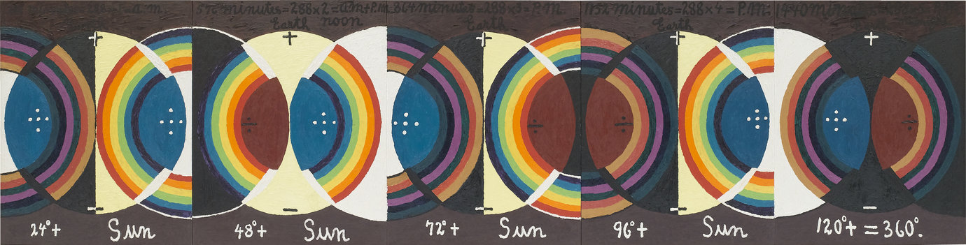 , 1975. Oil on canvas, 51" x 200" (129.5 x 508 cm), overall  51" x 40" (129.5 x 101.6 cm) 5 panels, each.