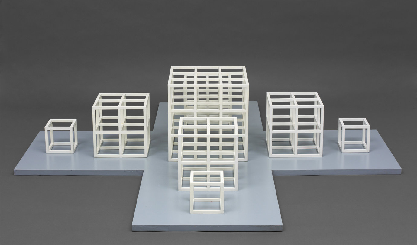 , 1980. Painted aluminum, 16" x 70-3/4" x 70-3/4" (40.6 cm x 179.7 cm x 179.7 cm), overall installed.