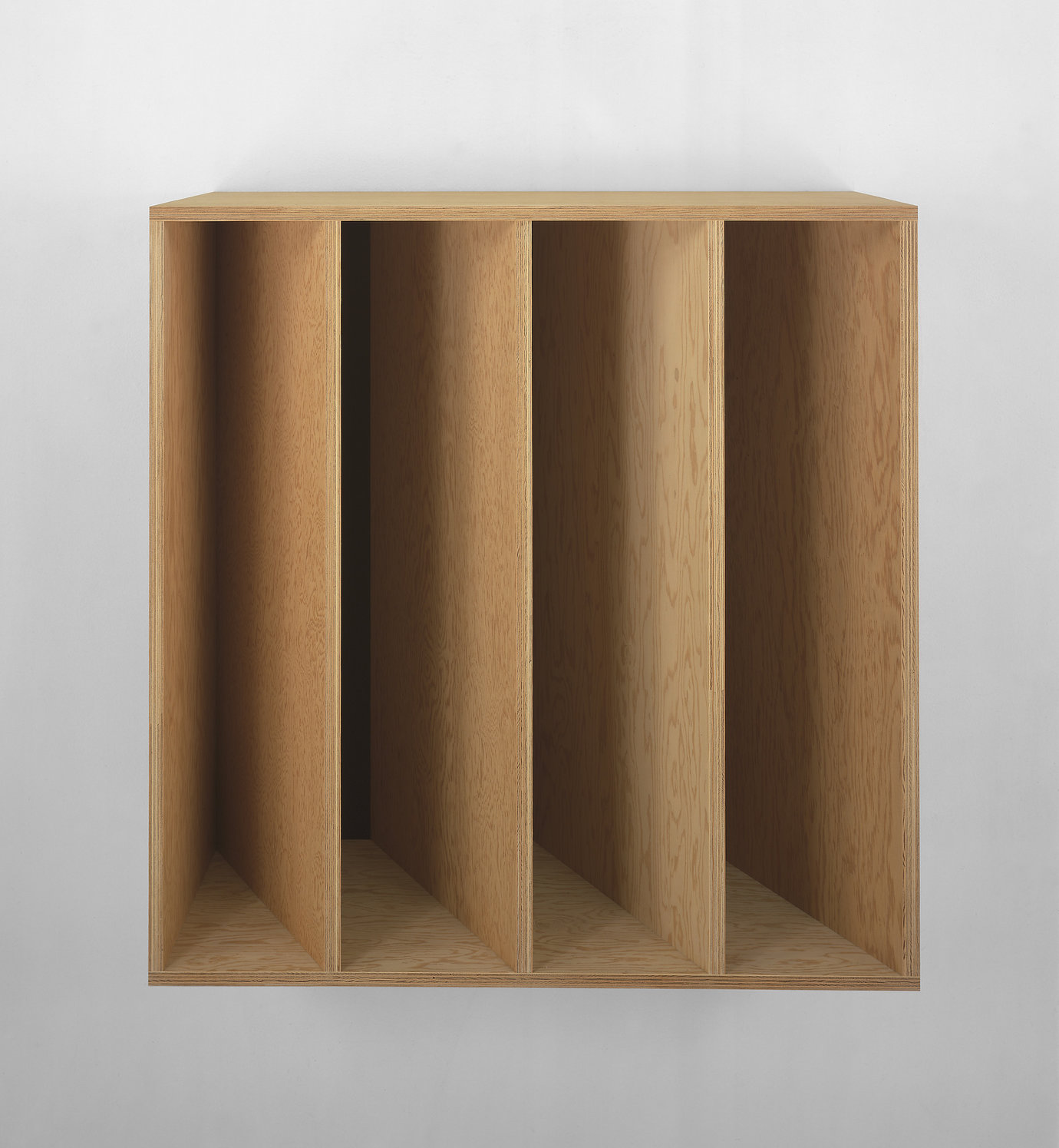 , 1989. Douglas fir plywood with brown plexiglas, 39-3/8" x 39-3/8" x 19-5/8" (100 cm x 100 cm x 50 cm).