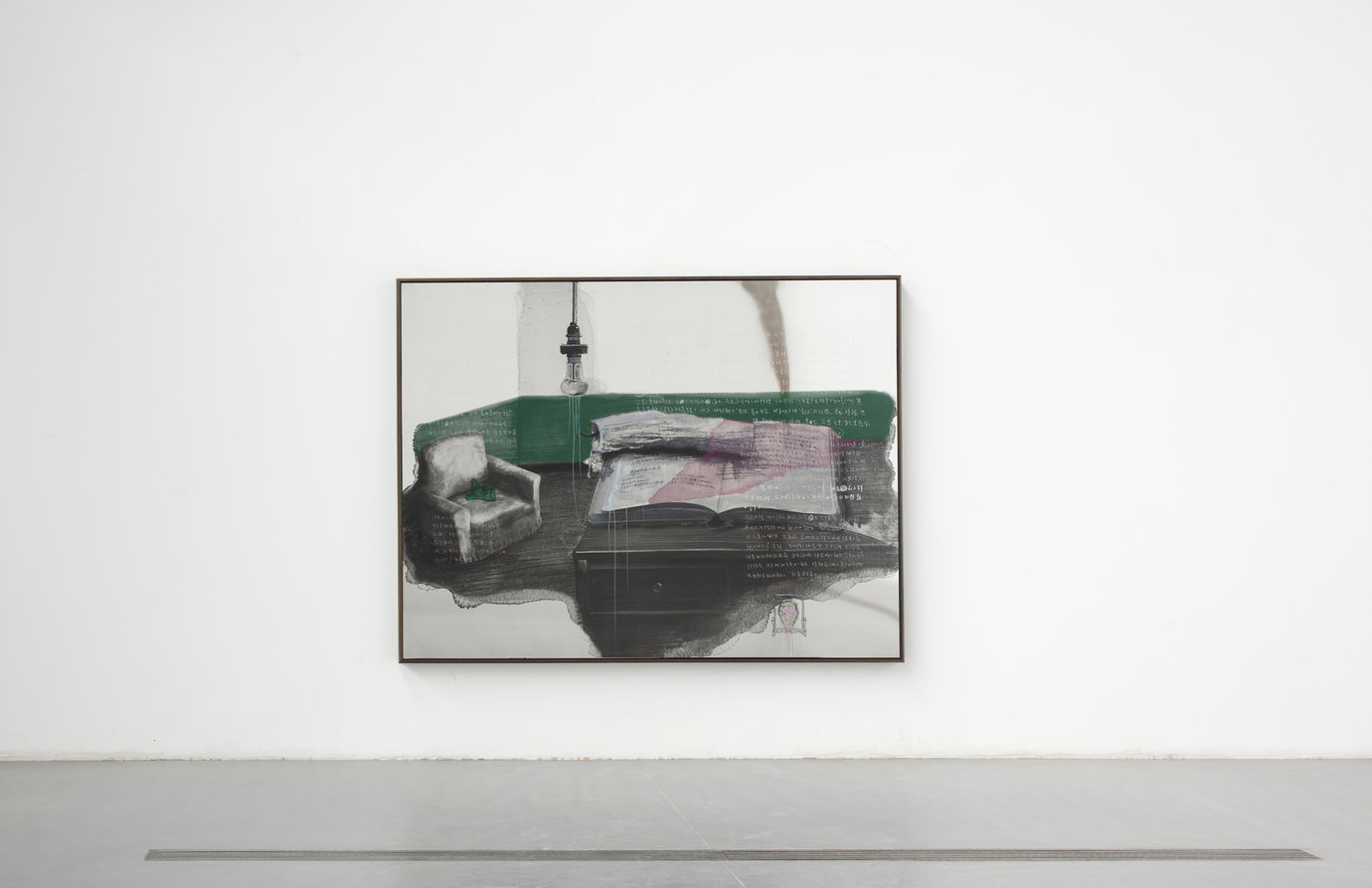 , 2009 . Stainless steel plate, silk screen print, oil paint, silver marker, 59-1/16" x 78-3/4" (150 x 200 cm).