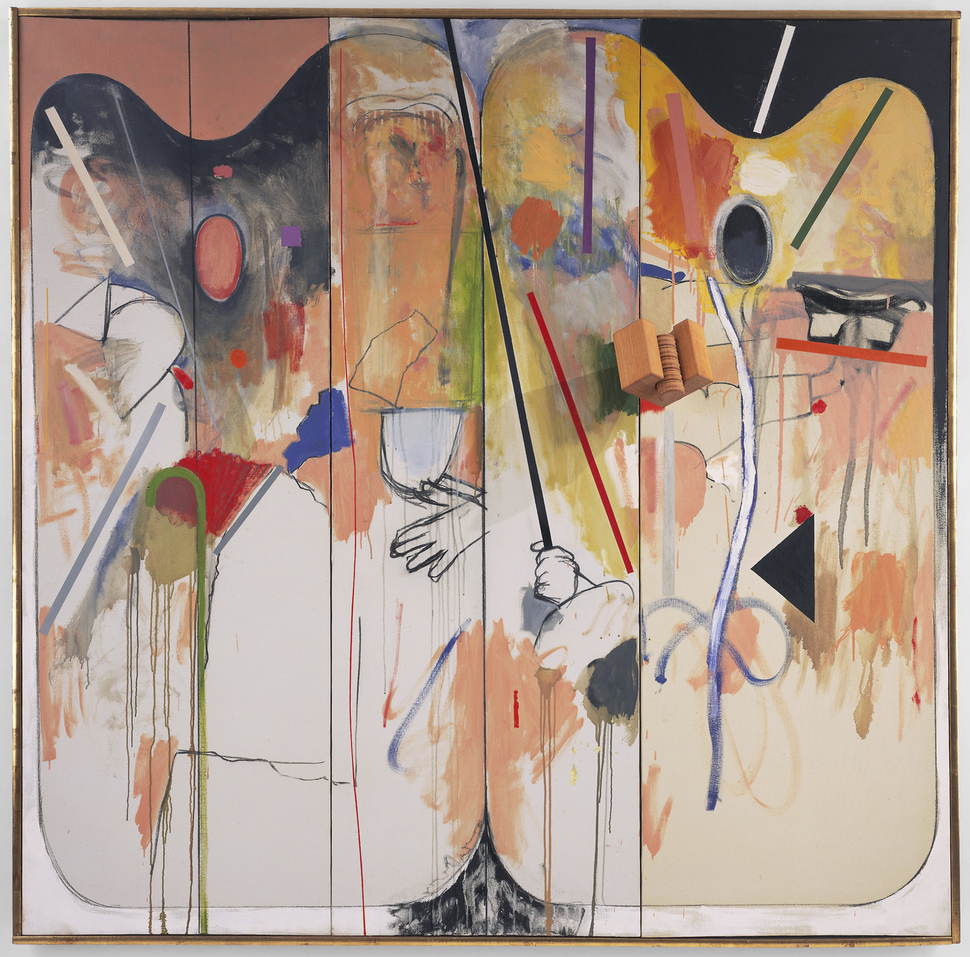 , 1963. Oil on canvas and collage, 71-7/8" x 72-3/8" (182.6 cm x 183.8 cm).