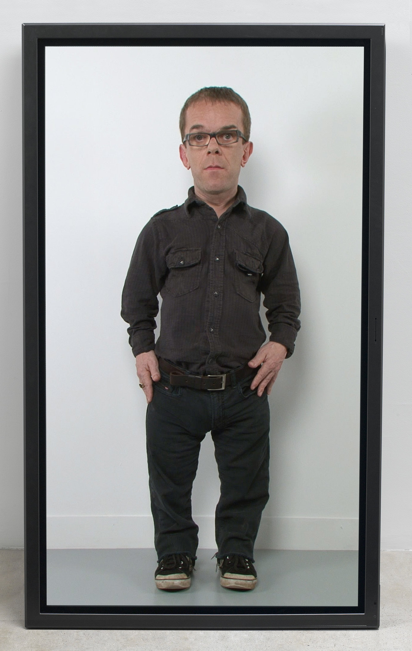 , May 10, 2010. Lcd monitor 65", computer and video file, 61-1/8" x 36-3/8" x 4" (155.3 cm x 92.4 cm x 10.2 cm).