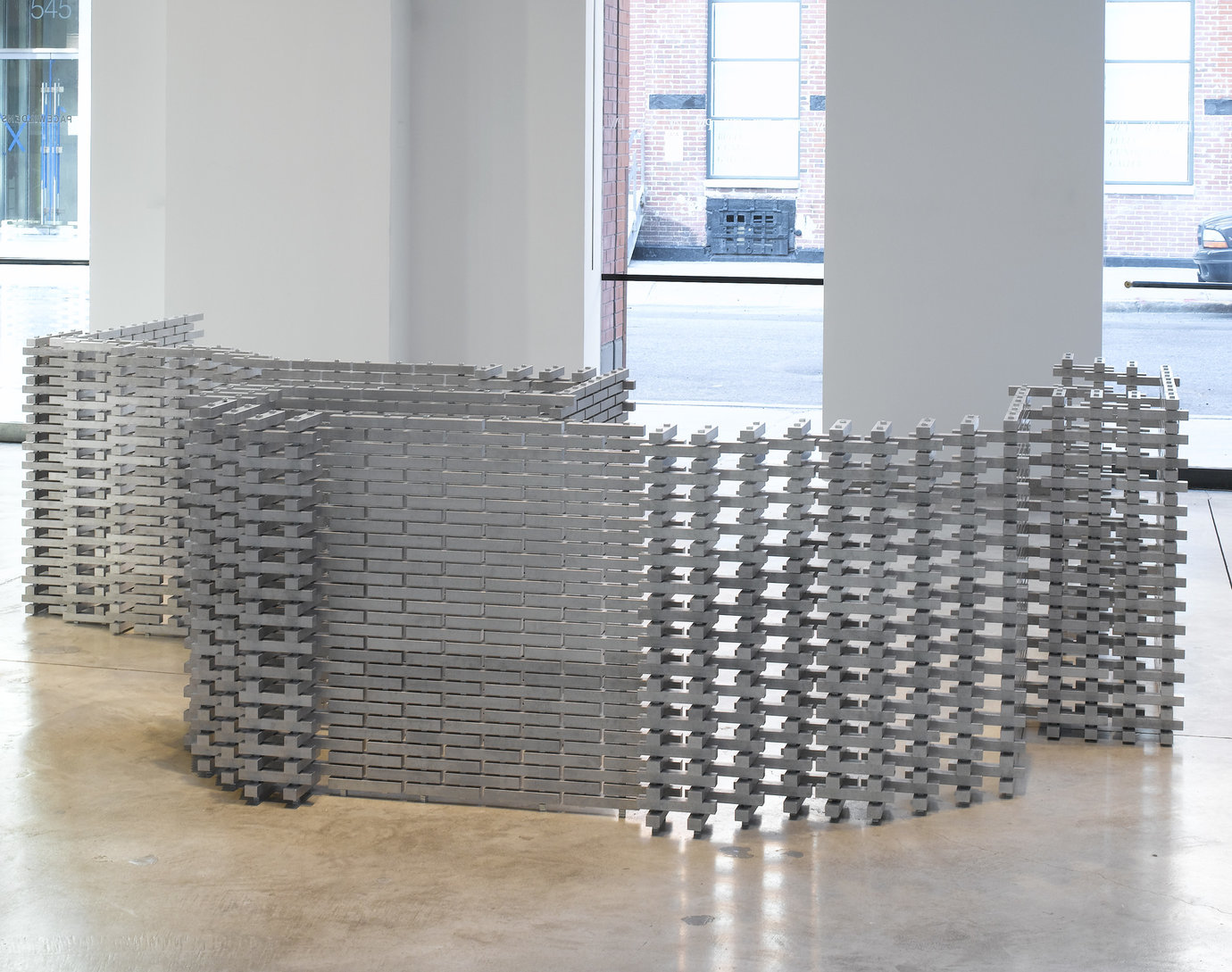 , 2006. Aluminum, stainless steel and zinc plated steel, 36" x 12' x 10' (91.4 cm x 365.8 cm x 304.8 cm).