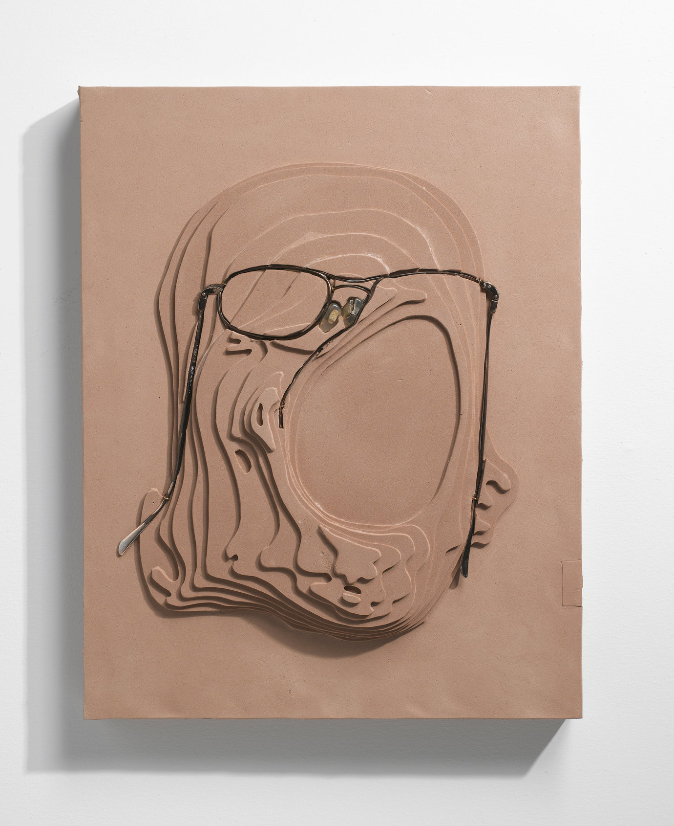 , 2009. Foam and eyeglasses on panel, 12" x 9-1/2" x 1-3/4" (30.5 cm x 24.1 cm x 4.4 cm).