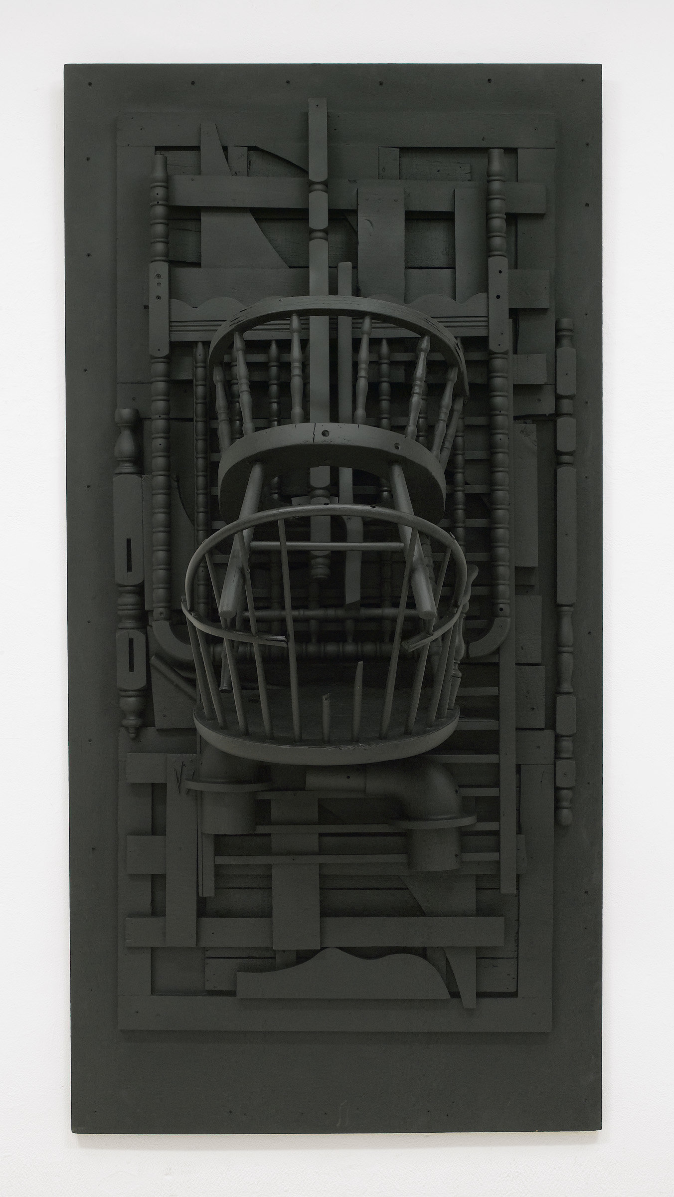 , 1976. Wood painted black, 96" x 48" x 30-1/4" (243.8 cm x 121.9 cm x 76.8 cm).