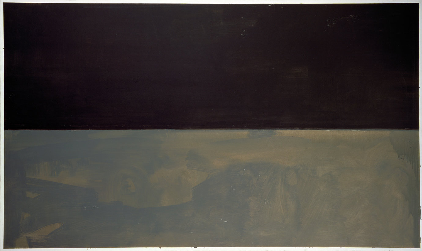 , 1969. Acrylic on canvas, 69-3/4" x 117" (177.2 cm x 297.2 cm).