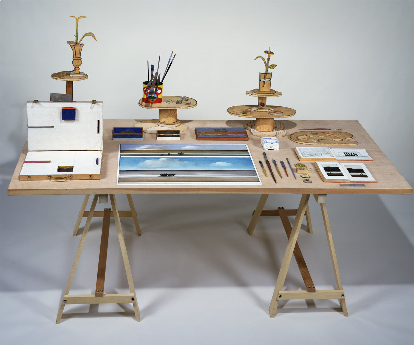 , 1981. Mixed media collage on wood, 57 x 80 x 36" (144.8 x 203.2 x 91.4 cm).