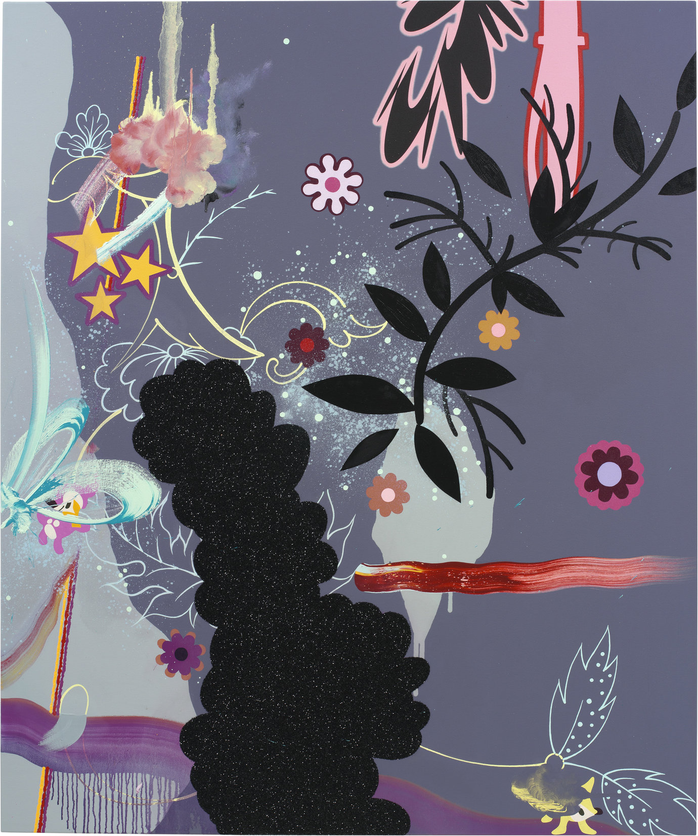 , 2005. Oil, acrylic and glitter on canvas, 60" x 50" (152.4 cm x 127 cm).