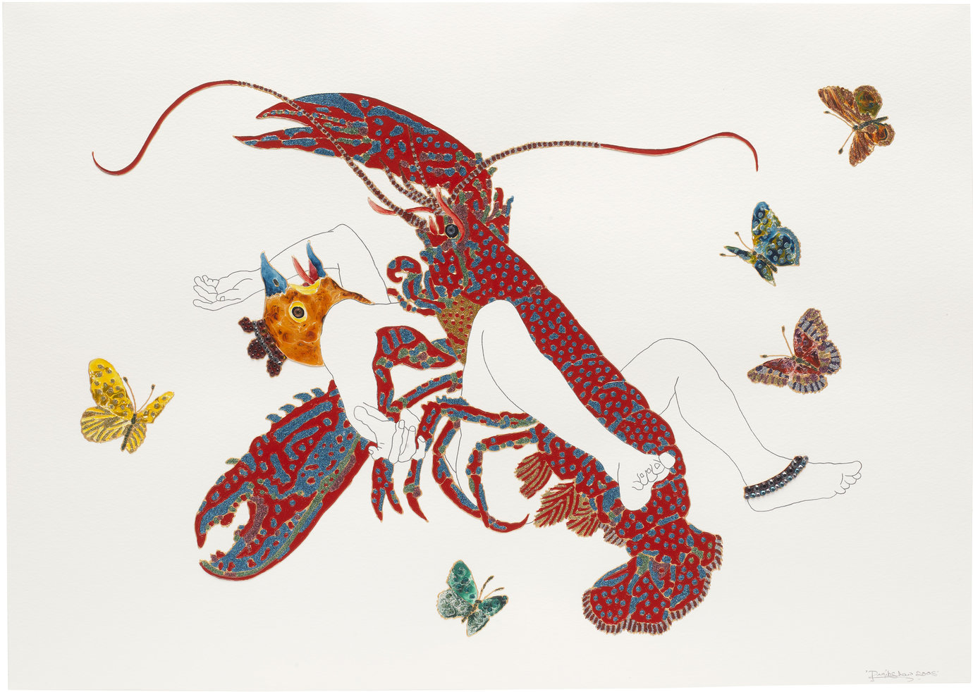 , 2005. Mixed media on paper, 16-1/2" x 23-1/4" (41.9 cm x 59.1 cm).