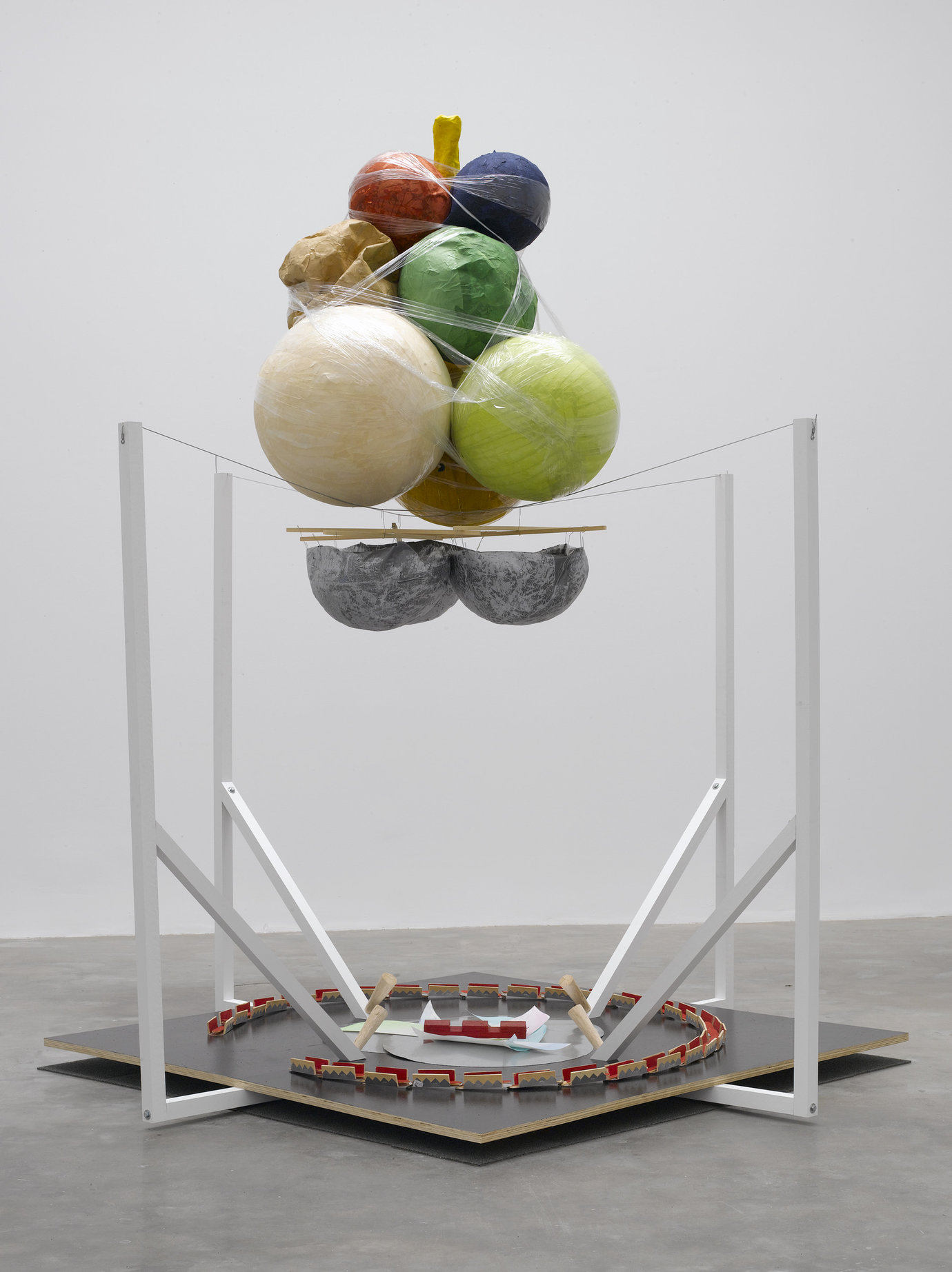 , 2011. Carpet tile, aluminum, canson paper, rice paper, 11' 6" x 8' x 8' (350.5 cm x 243.8 cm x 243.8 cm), overall dimensions variable.