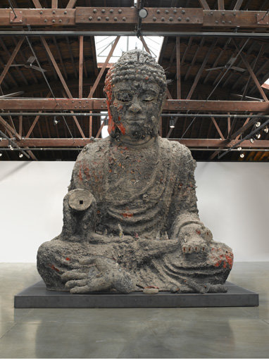 , 2008-2009. Ash, steel and wood, 18' 1/2" x 14' 10" x 10' 11-1/2" (550 cm x 452 cm x 334 cm), overall
16' 6" x 12' 10-3/4" x 7' 10-1/2" (503 cm x 393 cm x 240 cm), sculpture
1' 6-1/2" x 14' 10" x 10' 11-1/2" (47 cm x 452 cm x 334 cm), base.