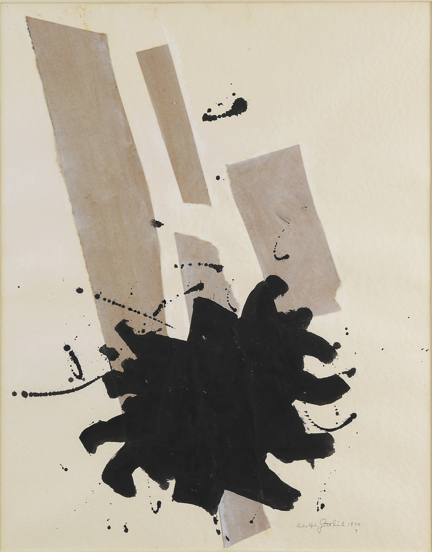 , 1970. Collage and ink on paper, 24" x 19" (61 cm x 48.3 cm).