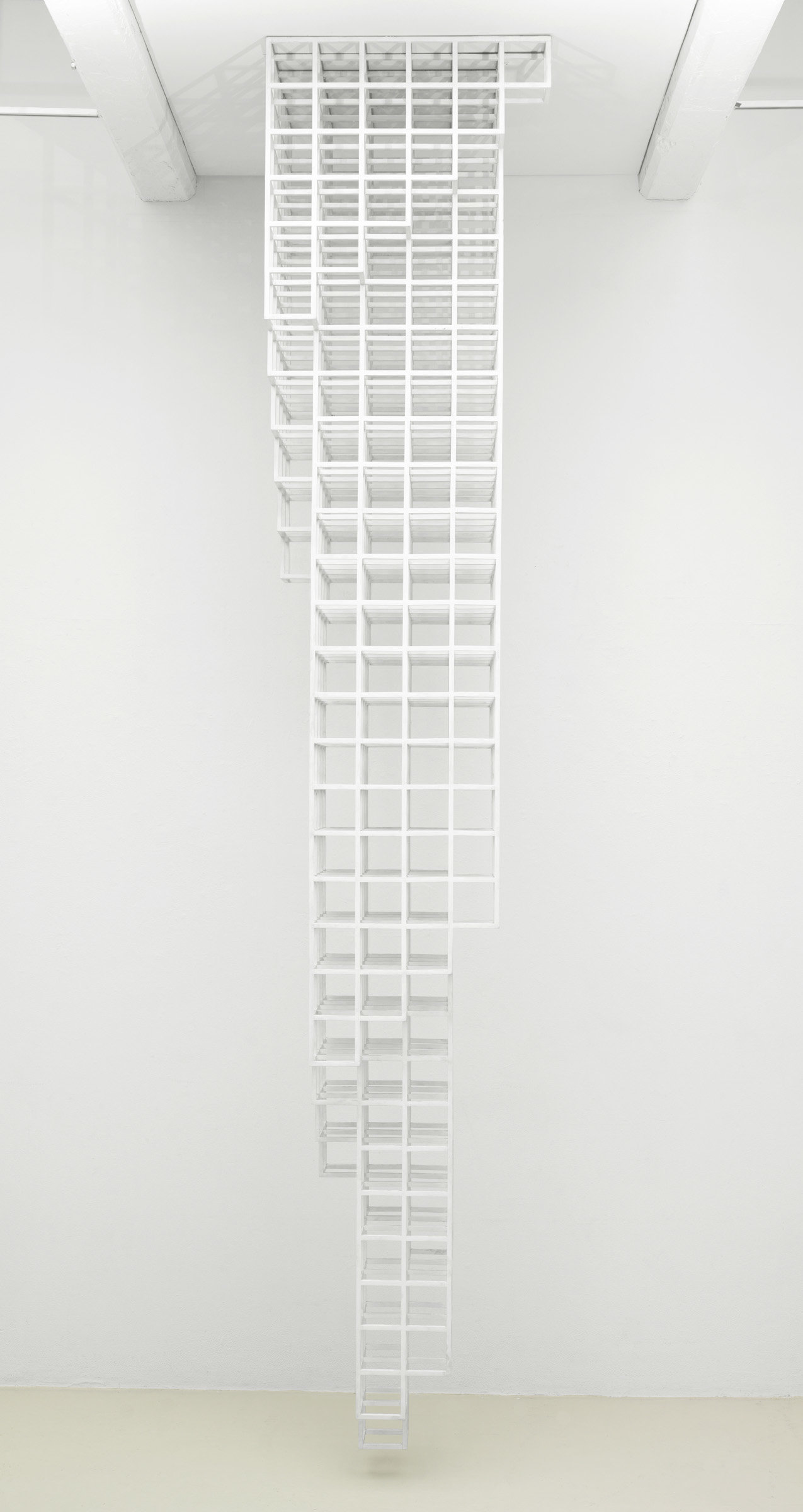 , 1987. Wood painted white, 12' 3-3/4" x 2' 5" x 2' 5" (375.3 cm x 73.7 cm x 73.7 cm).