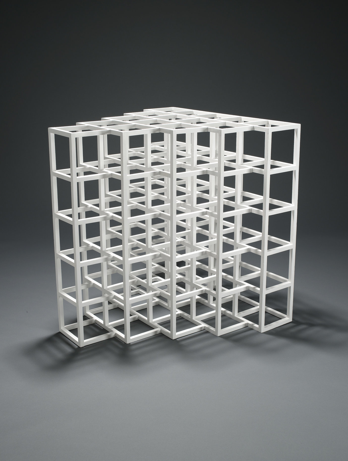 , 1971. Painted wood, 24-1/2" x 24-1/2" x 24-1/2" (62.2 cm x 62.2 cm x 62.2 cm).