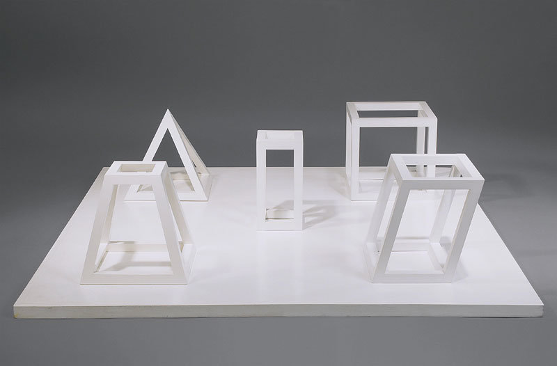 , 1979. Wood painted white, 13-1/4" x 56-1/4" x 56-1/4" (33.7 cm x 142.9 cm x 142.9 cm).