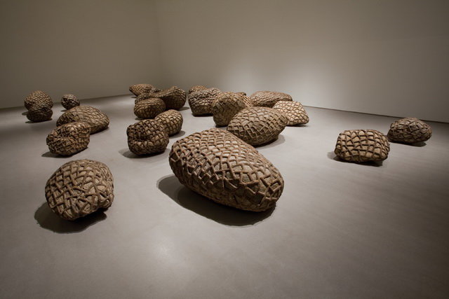 , 1994. Stone, welding steel, 23 pieces, installed dimensions variable.