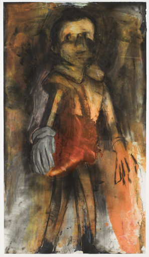, 2007. Charcoal, oil, acrylic, and pastel on paper, 59-1/2" x 33-1/2" (151.1 cm x 85.1 cm).
