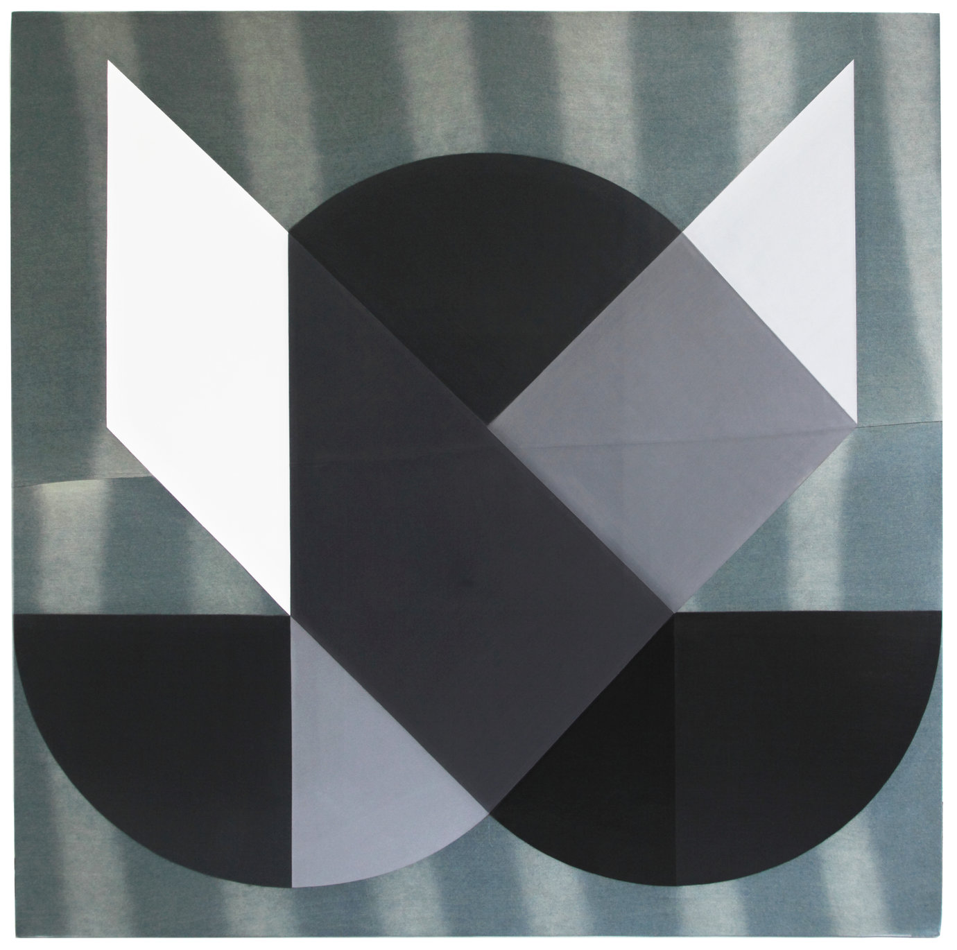 . Acrylic on denim, 200 x 200 x 8 cm, 2012.