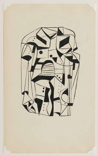 . Graphite and ink on paper, 9" x 5-1/2" (22.9 cm x 14 cm).