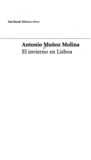 El invierno en Lisboa's poster (Antonio Muñoz Molina)