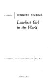 Loneliest girl in the world's poster (Kenneth Fearing)