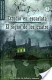 Portada de Estudio en escarlata y El signo de los cuatro/ A study in scarlet and The sign of the four (Sir Arthur Conan Doyle)