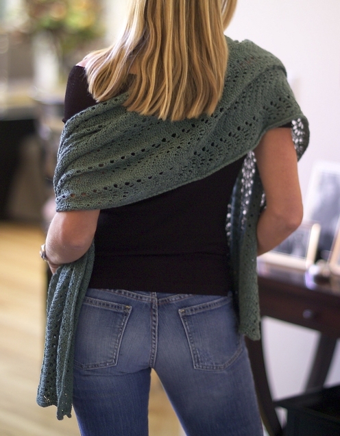 Free Knitting Pattern: The Feather and Fan Comfort Shawl