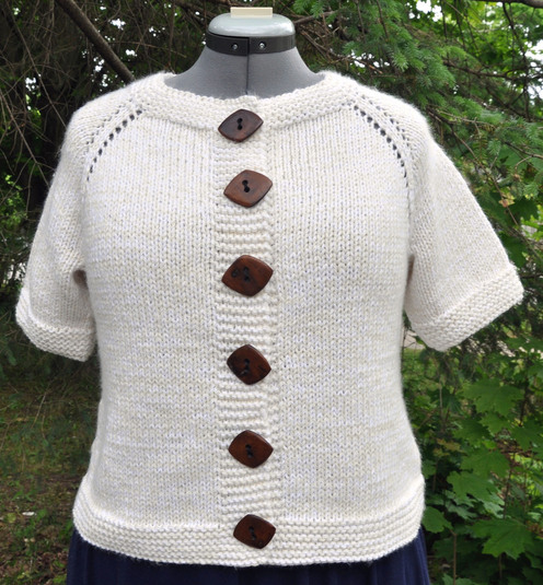 Cables and Flowers Top-Down Cardigan - Knitting Patterns and
