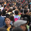 crowd of people walking