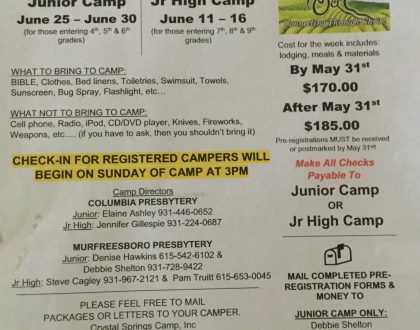 Junior and Junior High Camps
