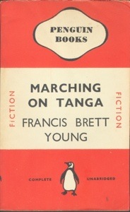 The first edition of Marching on Tanga in the incorrect orange cover.