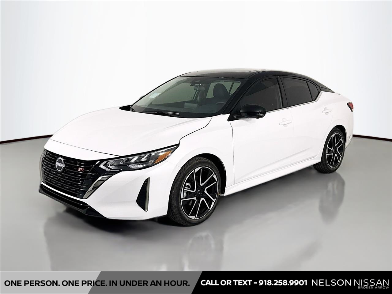 New Aspen White Tricoat/Super Black 2025 Nissan Sentra SR for Sale