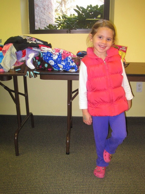5 year old asks for donations for JFS's holiday collection drive in lieu of birthday gifts 