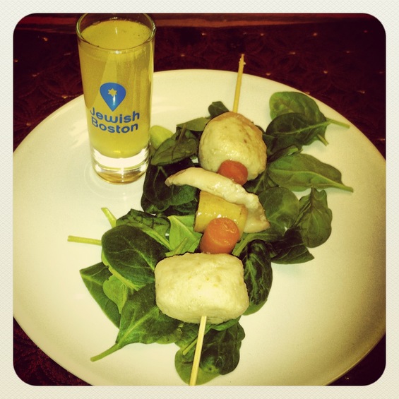 Deconstruct Your Passover: Matzo Ball Soup Kabobs