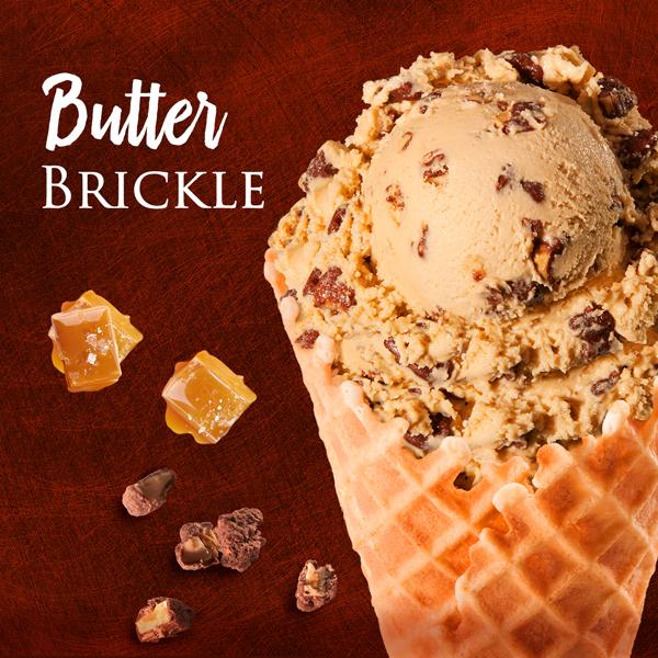To say hello to rich, say hello to Butter Brickle! Salted Caramel Ice