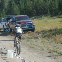 Tinker Juarez out on the Galena Grinder course