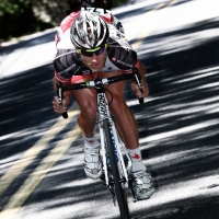 Jacob Mueller tries to gain some speed on a downhill