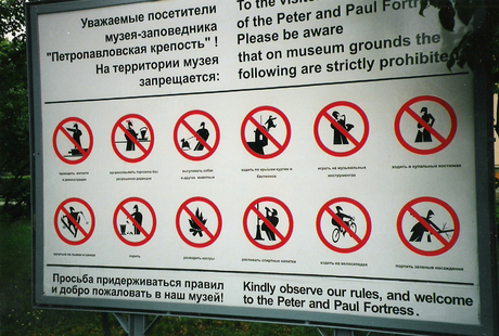 Any ideas about what this is warning people not to do?