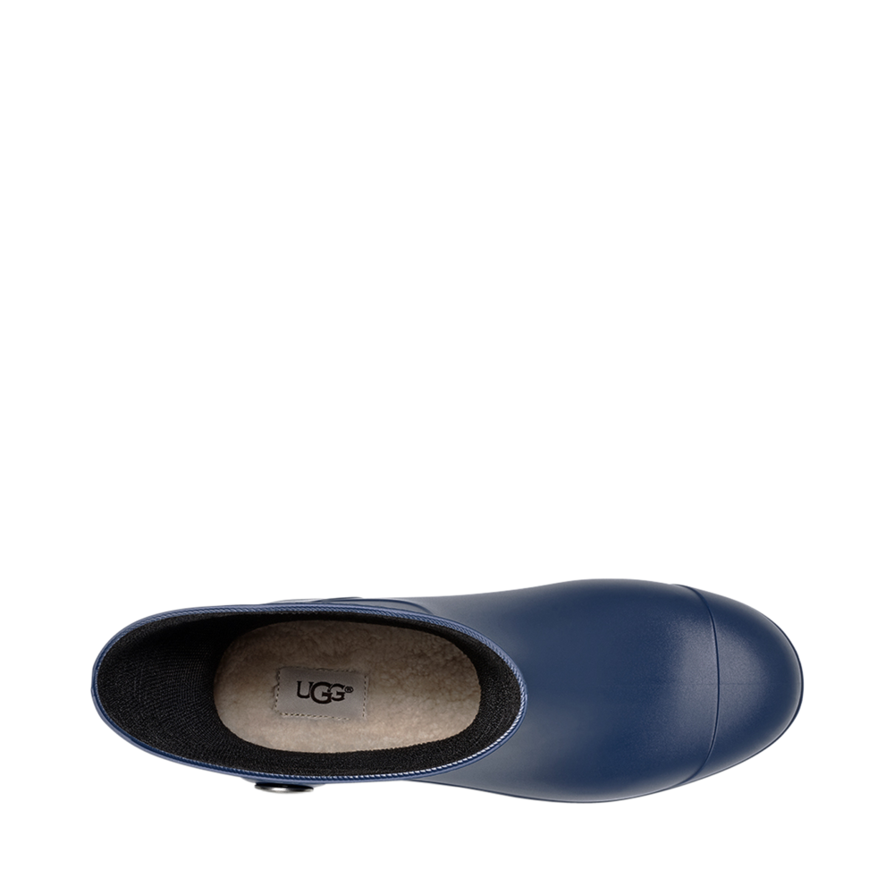 Bottes Courtes Femme Australia Luxe Taille 10 - Cuir Mouton Bleu Marine, Talon Bas - Neuves Avec Boîte