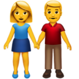 woman and man holding hands emoji