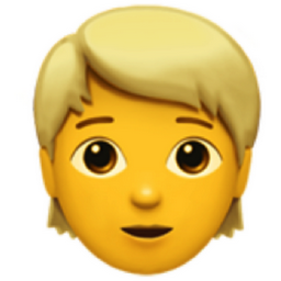 person: blond hair emoji