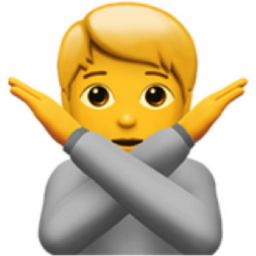 person gesturing NO emoji