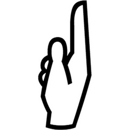 Sideways White Up Pointing Index emoji