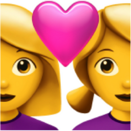 couple with heart: woman, woman emoji