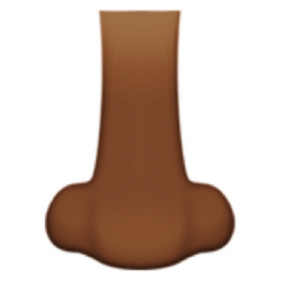 nose: medium-dark skin tone emoji