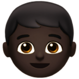 boy: dark skin tone emoji