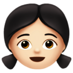 girl: light skin tone emoji