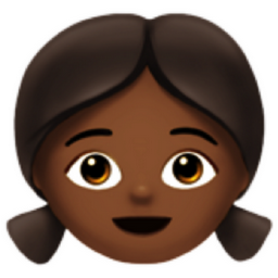 girl: medium-dark skin tone emoji